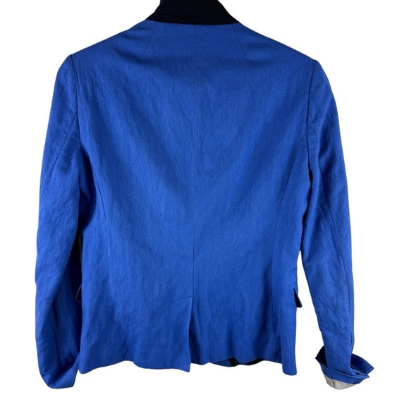 J Crew Schoolboy Blazer Cobalt Blue Classic 2 Button Jacket Size 6 - Picture 4 of 8
